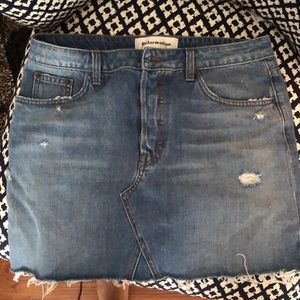 Reformation denim skirt